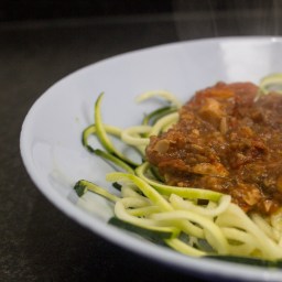 Super healthy and plant based Spicy Mushroom Bolognese